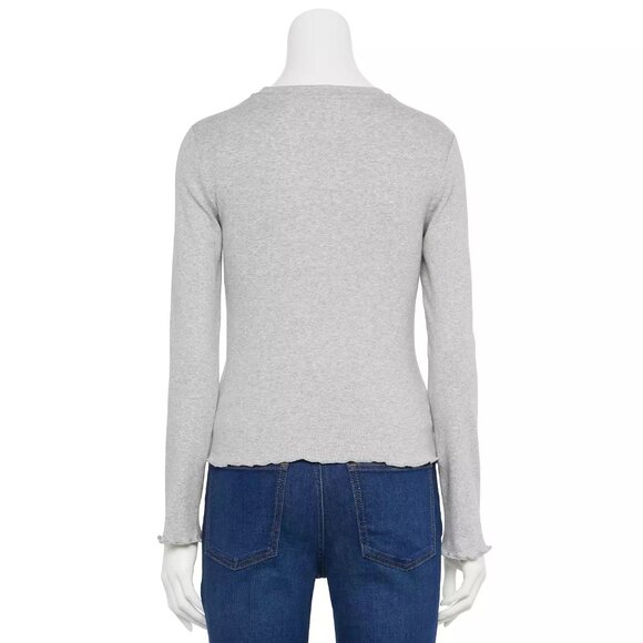 Minnie and Mickey Disney 100 Years of Wonder Long Sleeve Heather Gray Tee Jr XL - Picture 3 of 6